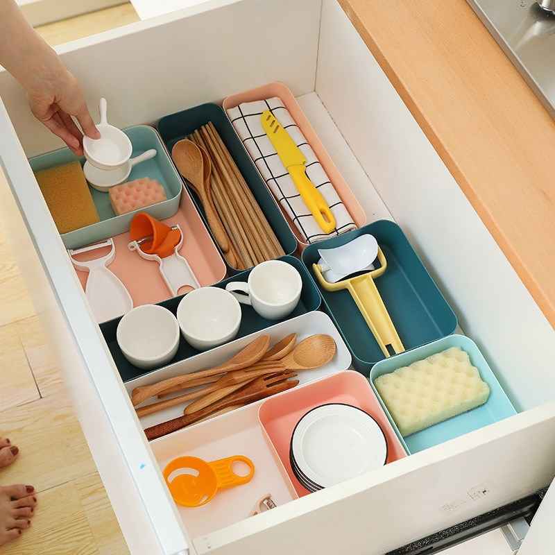 Home drawer organizer for tidy small-item storage.