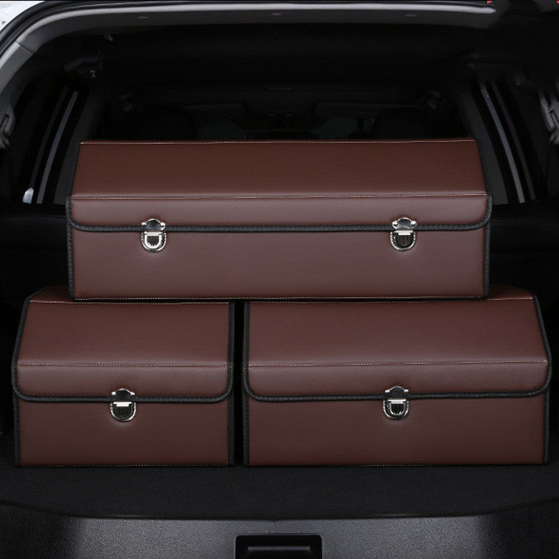 Foldable RenFan car trunk storage box, custom 车载储物 organizer for vehicle trunk to keep items tidy and accessible.