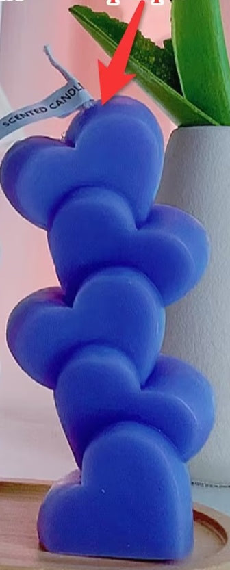 Aromatherapy Heart Column Candle by Aiqi, featuring a sleek design with a burning wick and soft glow.