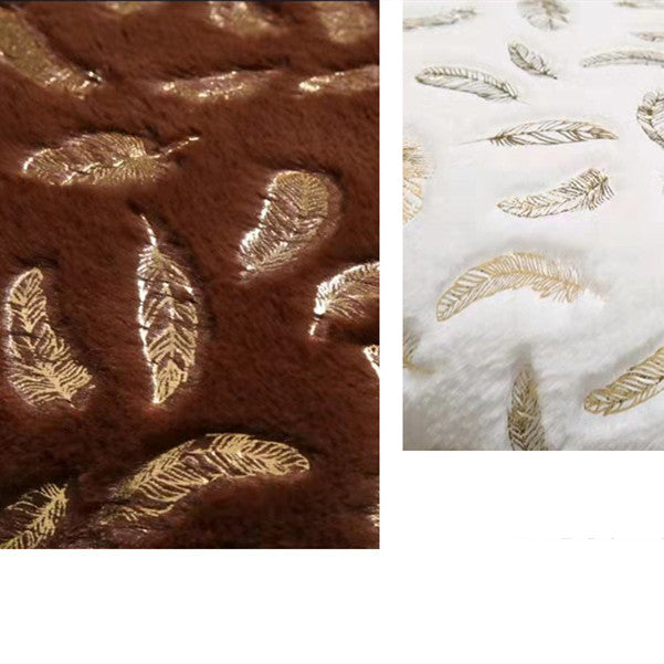 Three-piece marbled foiled bathroom rug set by RenFan, featuring stylish, textured rugs with a marbled design and metallic foiled accents.