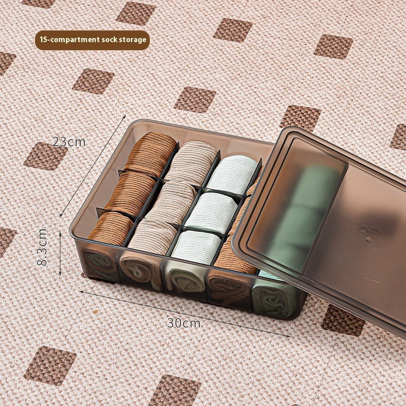 RenFan stacked storage box for underwear, bras, and socks, ideal for home wardrobe organization and clutter reduction.