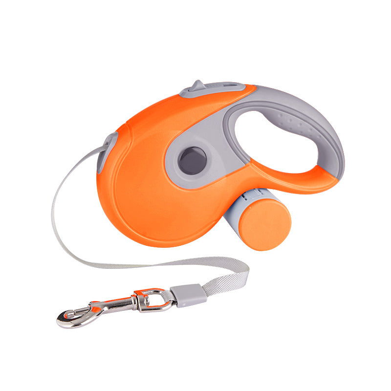 Two retractable pet traction ropes by RenFan, designed for household pets, with adjustable length and durable handles.