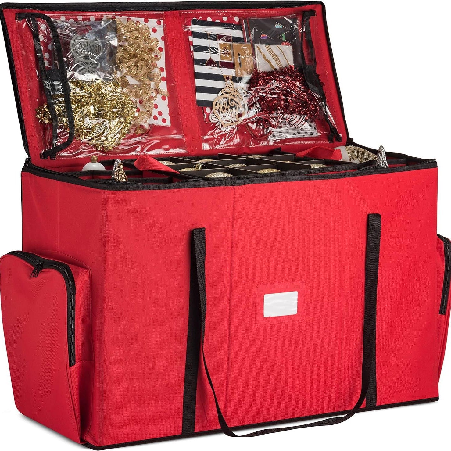RenFan Christmas ball toy foldable storage box for home use, featuring a sturdy design for organizing holiday decorations.