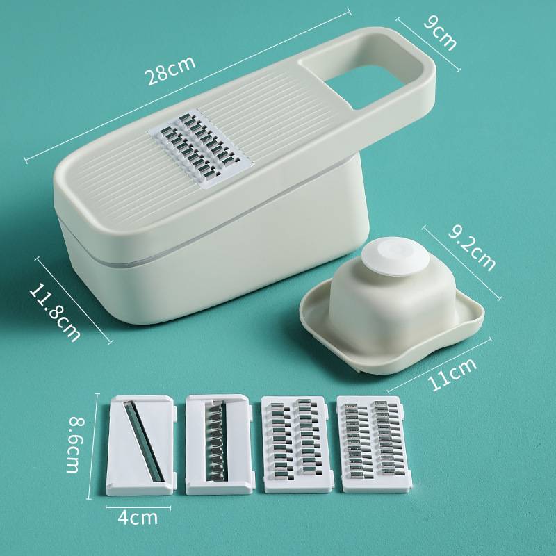 Aiqi kitchen potato slicing radish shredder grater with stainless steel blades for efficient vegetable shredding.