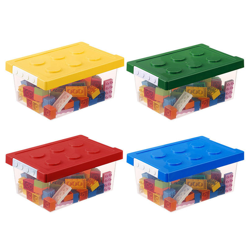 Aiqi 家用收纳箱 storage box with lid, made of durable plastic, ideal for organizing household items and keeping space tidy.