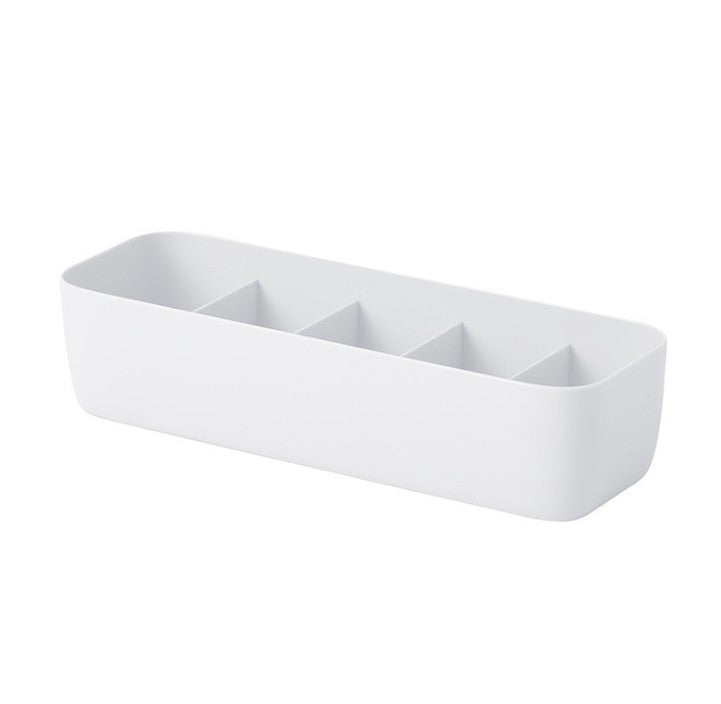 Aiqi socks and underwear storage box with multiple compartments, plastic organizer for bedroom or bathroom closet storage.