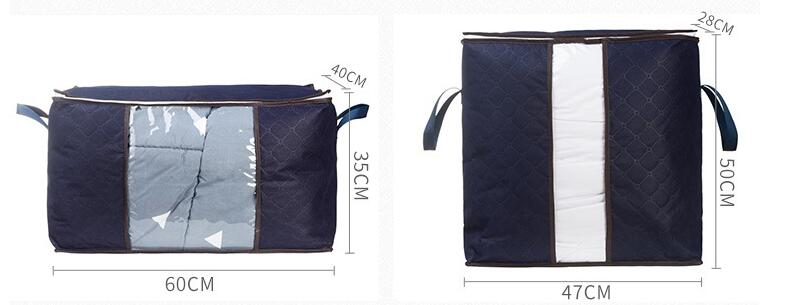 Large RenFan quilt storage bag for clothing, dustproof non-woven fabric, ideal for home organization and moving storage.