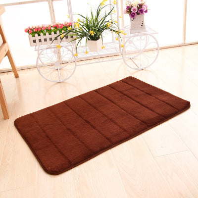 RenFan memory cotton bathroom rug with soft, absorbent surface and non-slip backing for comfort and safety in the bathroom.