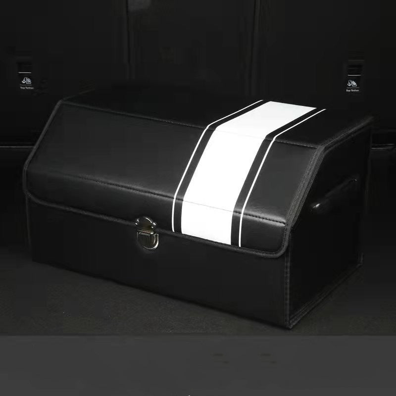 RenFan car trunk storage box, interior car storage container for organized vehicle interior supplies, compact and durable.