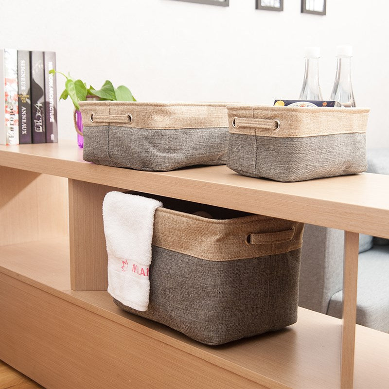 RenFan home storage box with lid, durable plastic organizer for household organization and clutter management.
