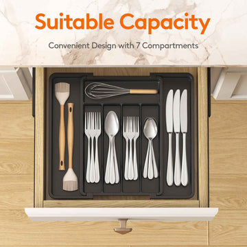 Expandable Kitchen Drawer Organizer for Utensils