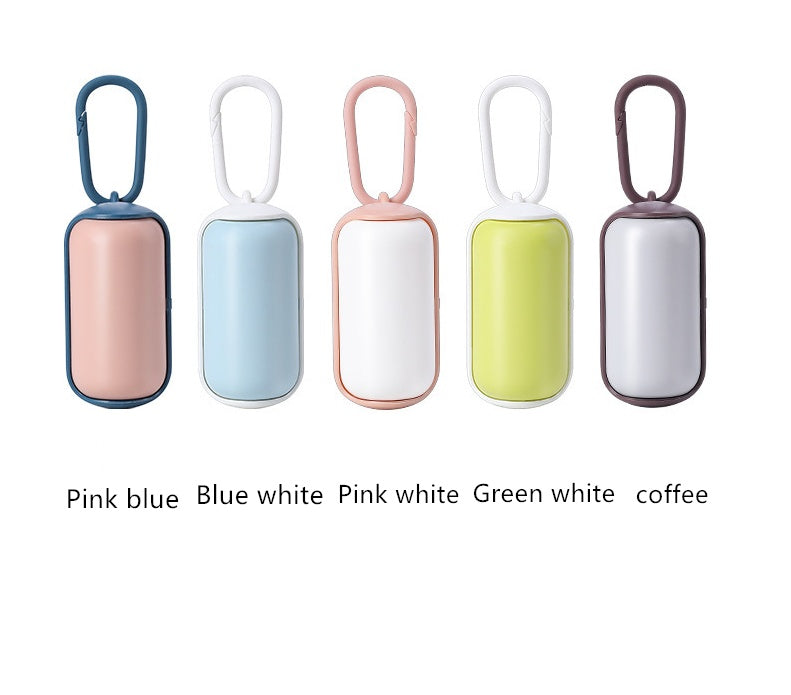 Portable pet poop bag holder and dispenser for cats and dogs, compact and convenient pet waste carrier by RenFan.