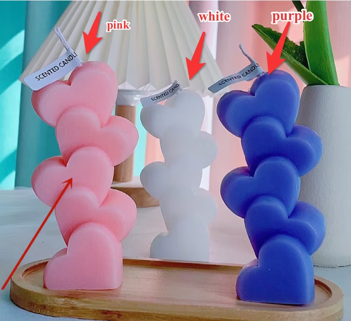 Aiqi Heart Column Aromatherapy Candle with a decorative heart-shaped design, ideal for relaxing香薰 moments.
