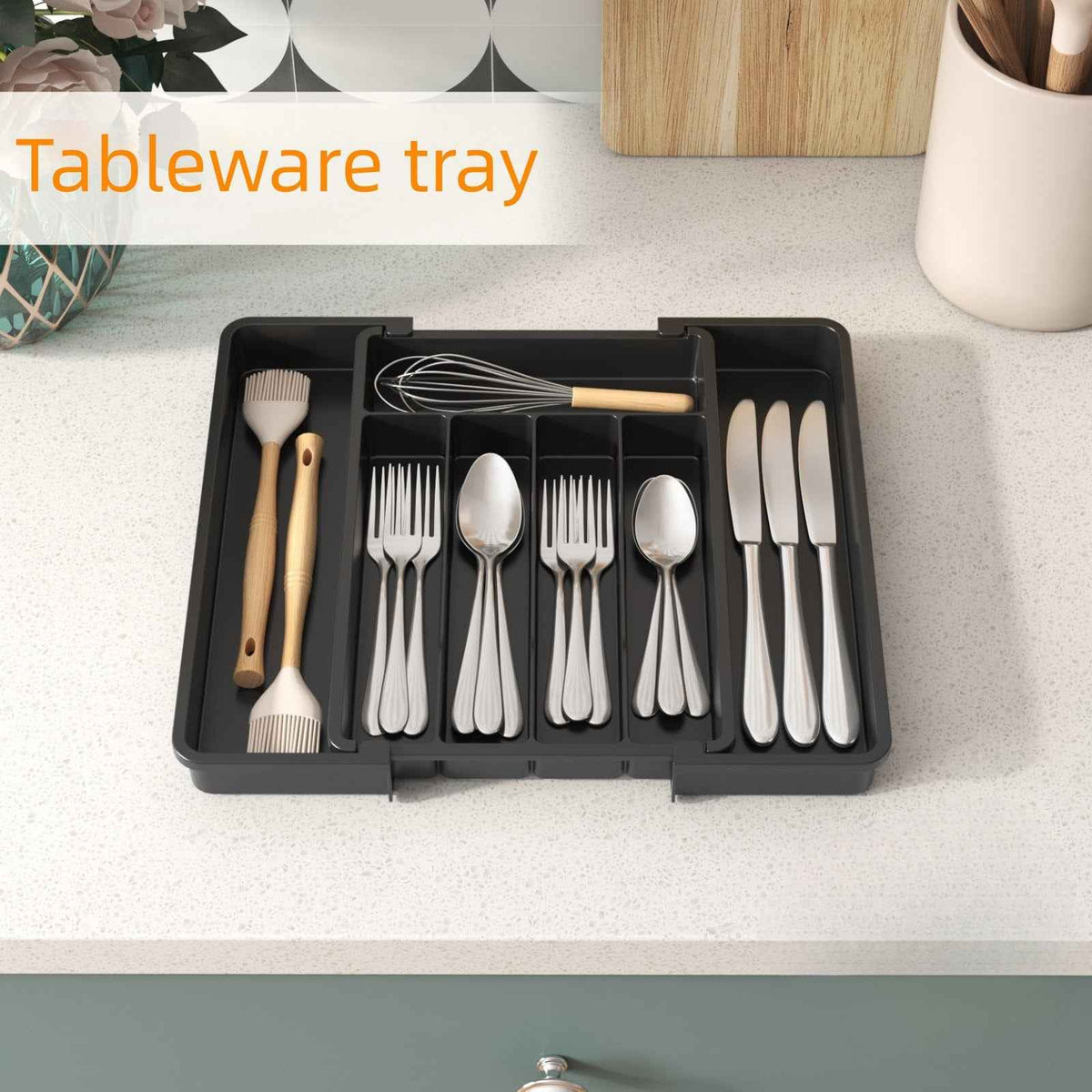 Expandable Kitchen Drawer Organizer for Utensils