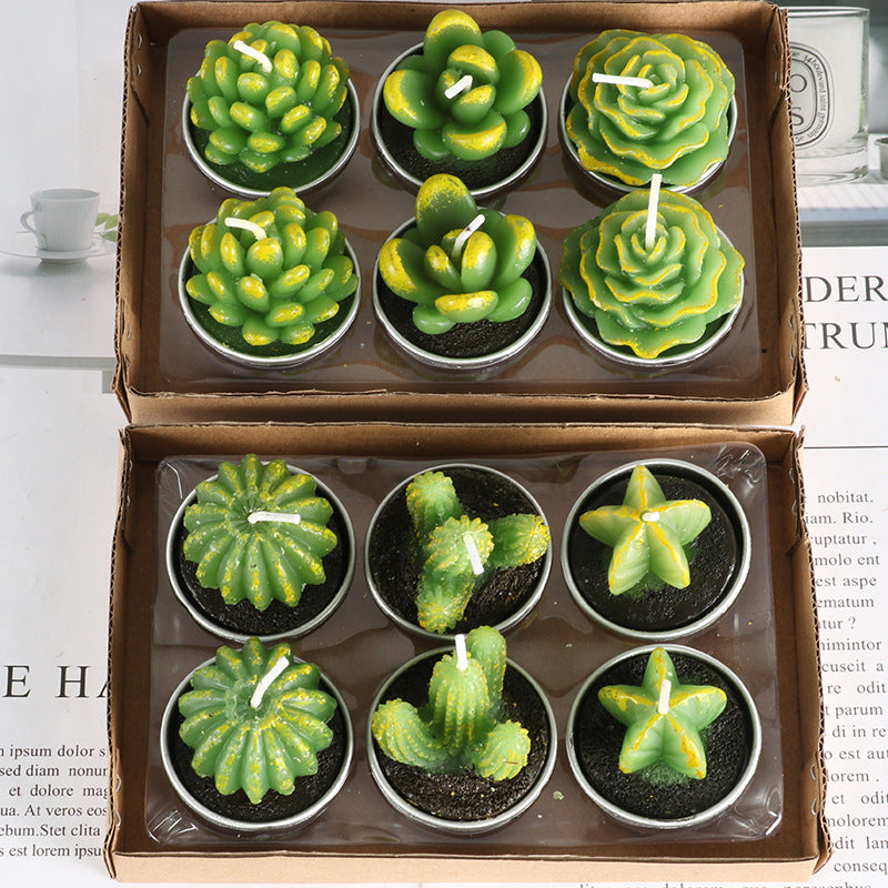 RenFan simulated succulent candle aromatherapy with realistic plant appearance and soothing scent for relaxing aromatherapy sessions.