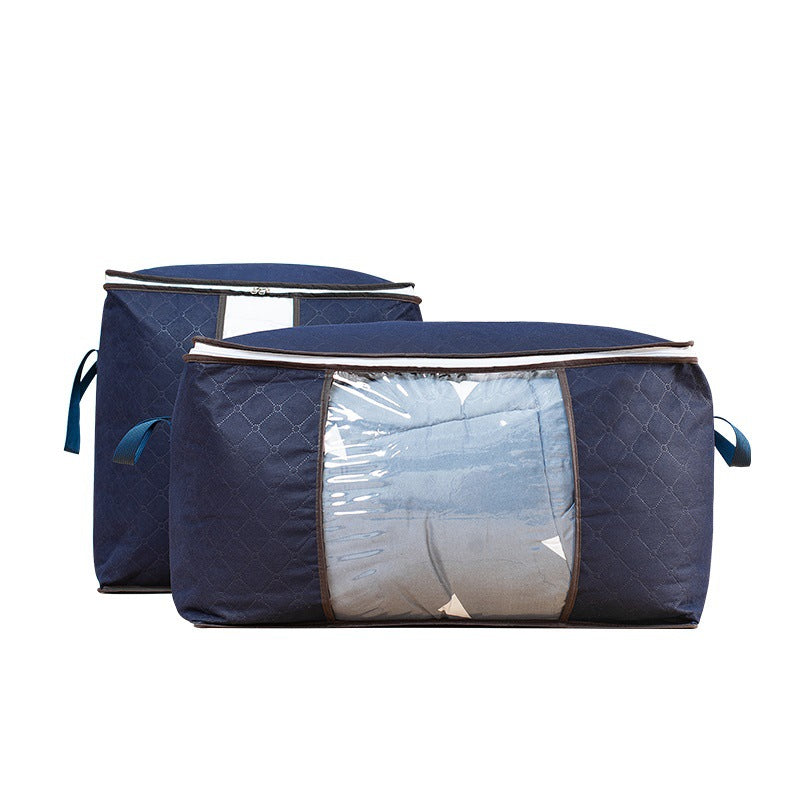 Large RenFan quilt storage bag made of non-woven material, dustproof clothing storage box for home organization and moving.