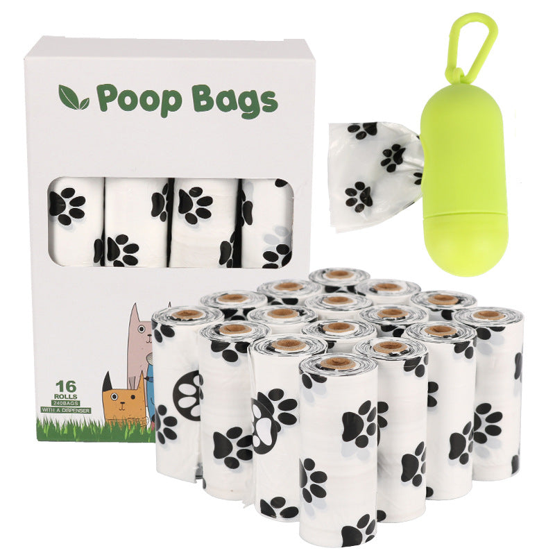 Jingqian dog poop bag for pet waste cleanup, eco-friendly pet supplies with foldable design and convenient dispenser.