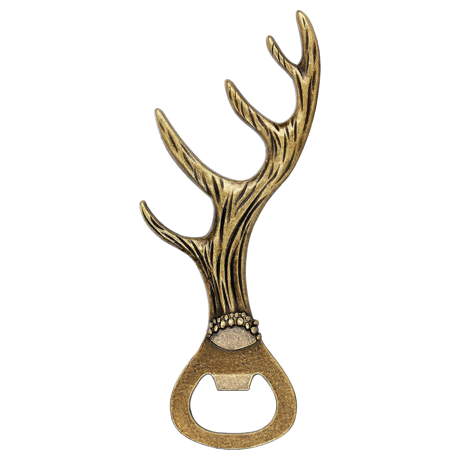 Aiqi deer antler bottle opener, small kitchen tool, ideal for opening beer, wine, and juice bottles at parties and gatherings.