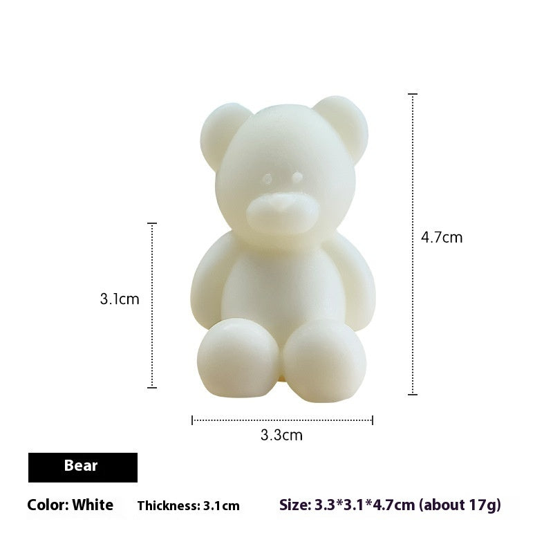 Aiyi Bear Aromatherapy Candle DIY silicone mold for handmade ornaments, perfect for creating scented candles.
