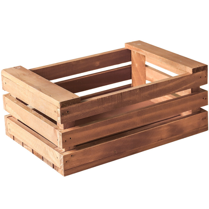 Wooden storage box and sundries basket by RenFan, home organization container for household storage and decluttering.