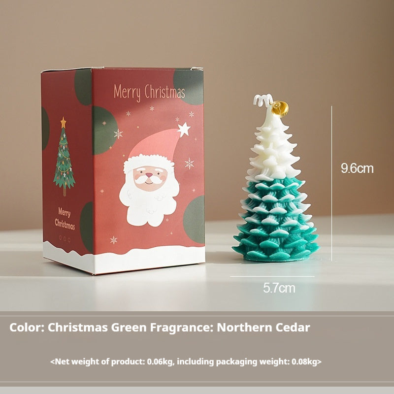 Aiqi handmade Christmas aromatherapy candle with festive ornaments, fragrant and beautifully crafted for holiday gift-giving