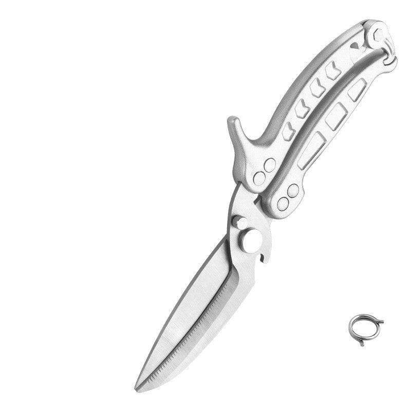 Aiqi stainless steel SK5 multifunctional kitchen scissors with ergonomic handles and sharp blades for versatile home use.