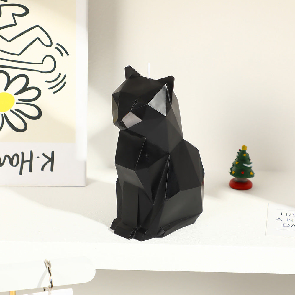 RenFan Egypt Mysterious Black Cat aromatherapy candle, creative animal-shaped decor for home aromatherapy and ornaments