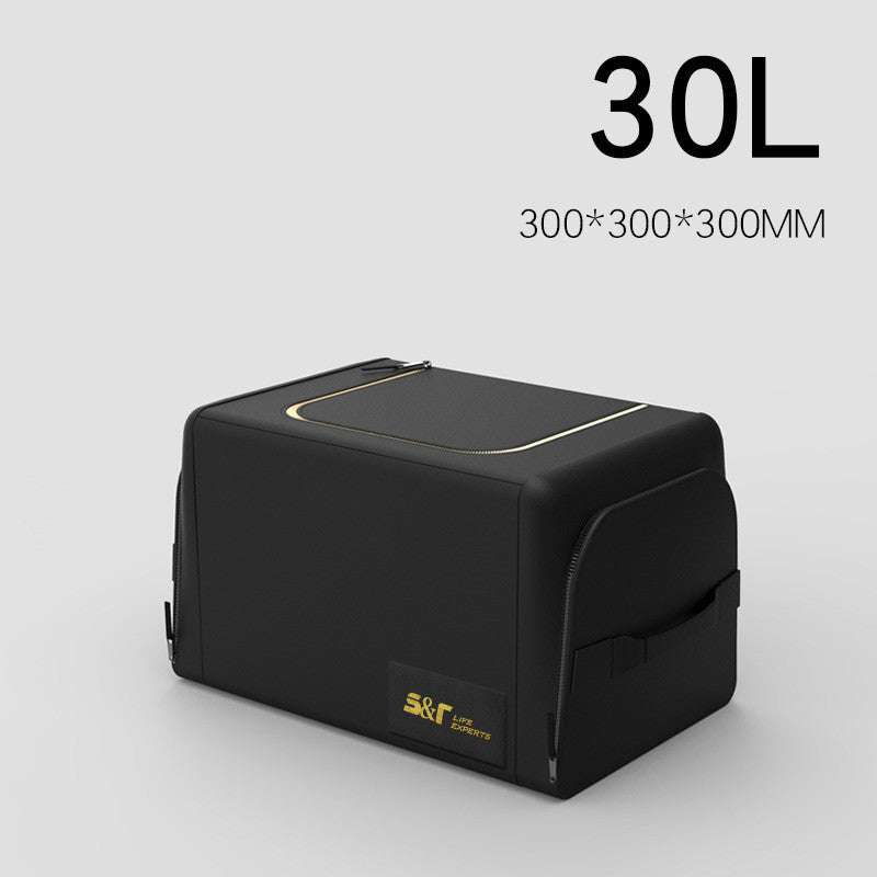 Aiqi car trunk storage box, foldable and spacious tail box for organizing vehicle essentials in the car cargo area.