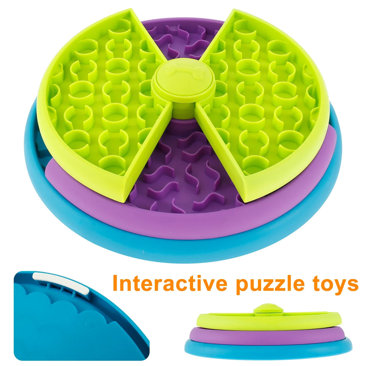 Rotating Puzzle Slow-Feed Bowl