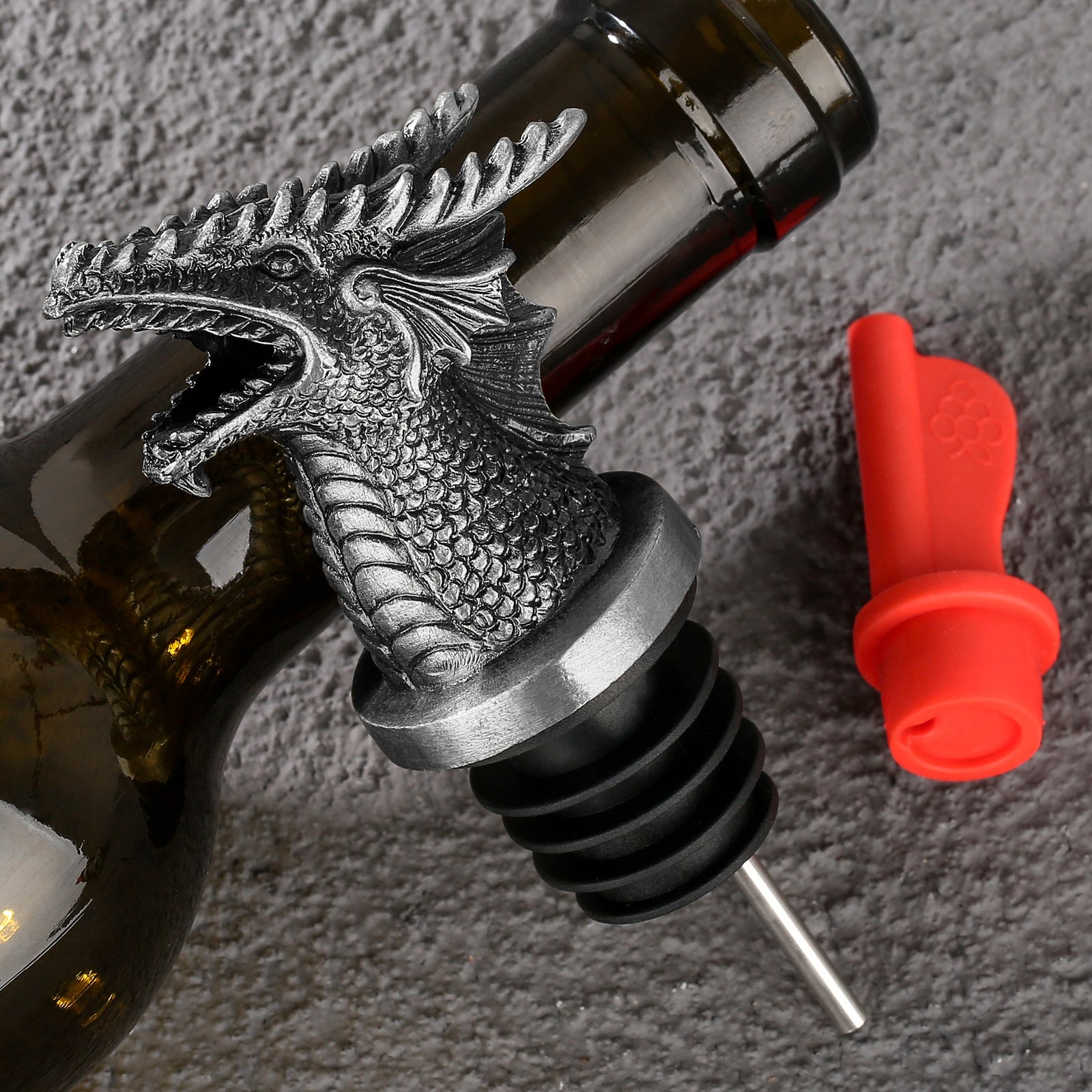 Aiqi dual function faucet dispenser and wine stopper for cocktails and whiskey bottles, kitchen accessory with a unique faucet design