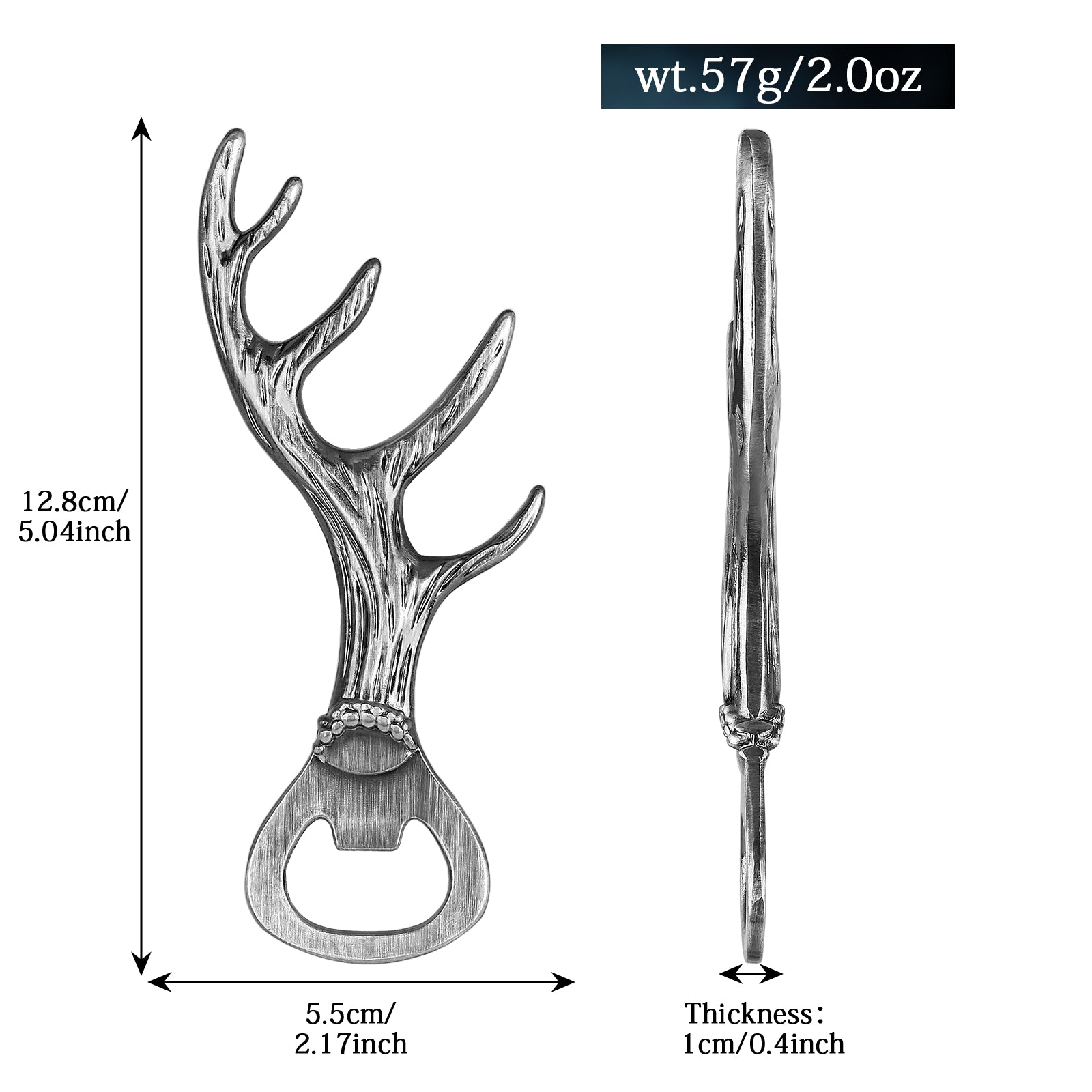 Aiqi deer antler bottle opener, small kitchen tool for opening beer, wine, and juice bottles at parties and gatherings.