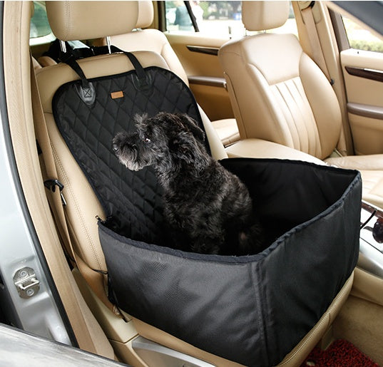 Aiqi waterproof pet seat thickening pad for cars, showing soft, padded surface with waterproof material and secure edges for pet comfort.
