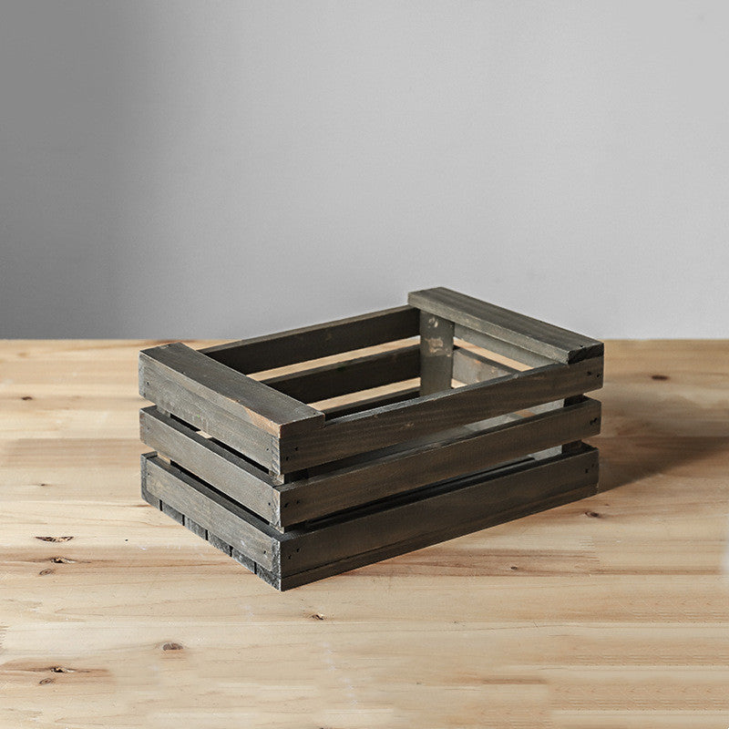 Wooden storage basket by RenFan, versatile home storage box for organizing sundries and household items.
