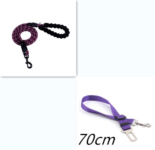 Reflective nylon dog leash by Aiqi, suitable for small to large dogs, ideal for walking and training, with a durable rope design.