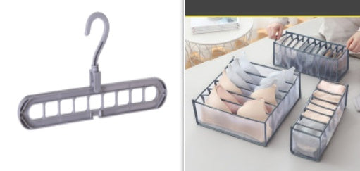 Aiqi foldable mesh storage box for home use, showing its breathable mesh design and compact, collapsible structure.