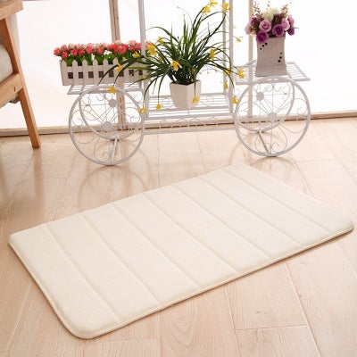 RenFan Memory Cotton Carpet, soft and absorbent bath mat for bathroom use, featuring plush memory foam for comfort.