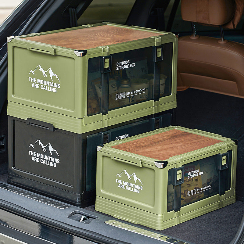Aiqi outdoor camping trunk storage box for car trunk, durable family storage container for outdoor and home use