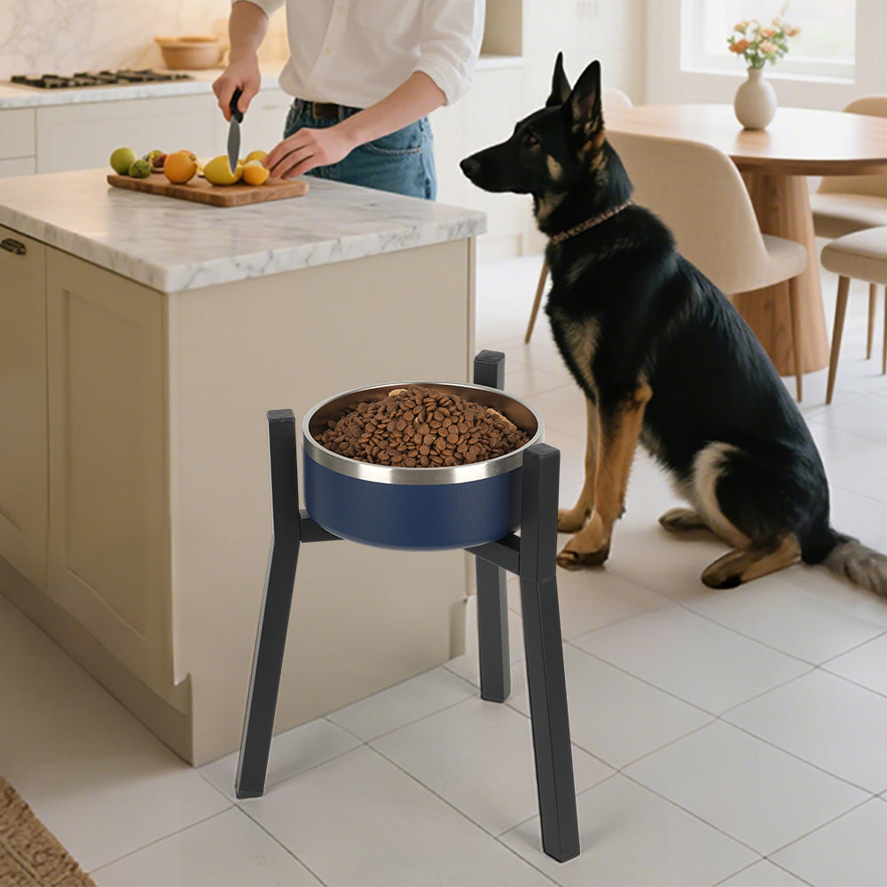 Adjustable-Width Raised Dog Bowl Stand