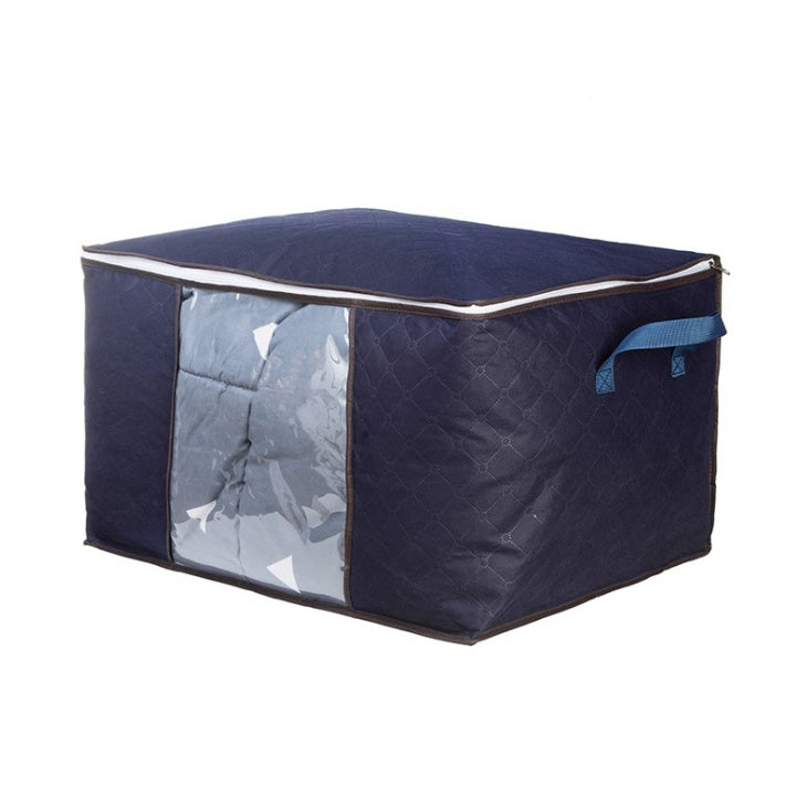 Large RenFan quilt storage bag made of non-woven material, dustproof clothing storage box for home organization.