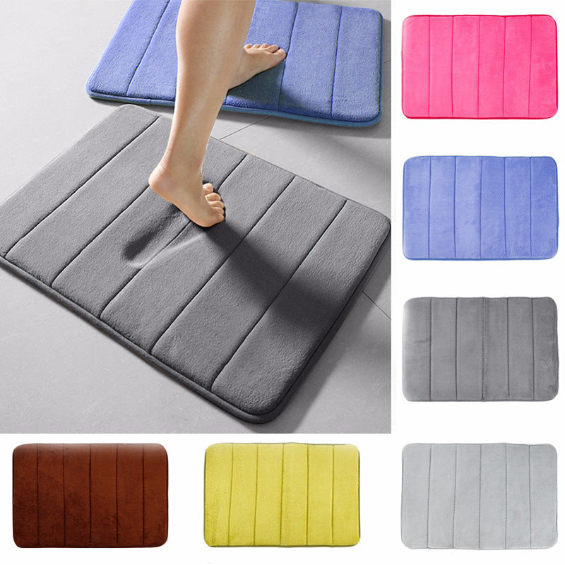 RenFan Memory Cotton Carpet for bathroom, soft and absorbent bath mat with plush memory foam for comfort.