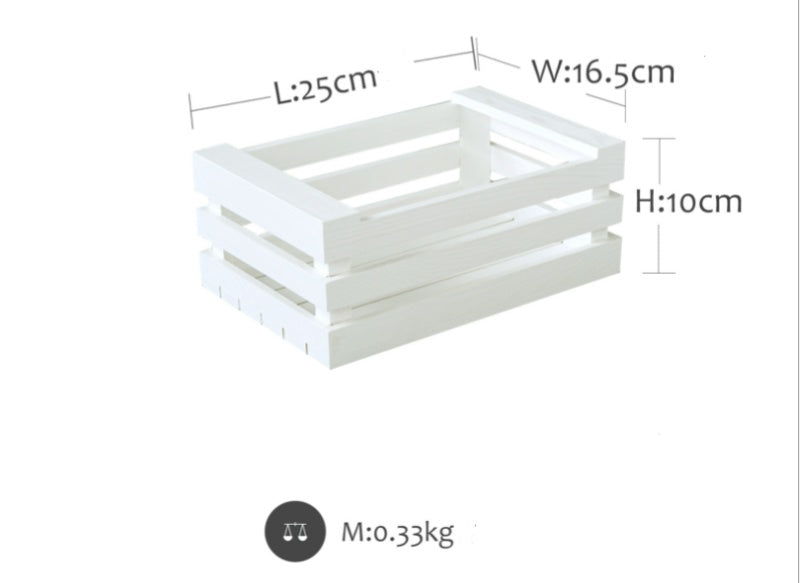 RenFan wooden storage box and sundries basket for home organization, sturdy wooden home storage and decorative basket.