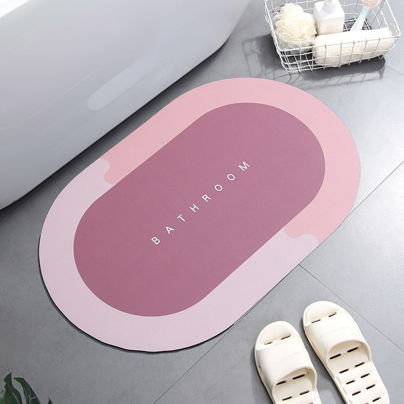 RenFan super absorbent bathroom shower bath mat with textured surface, designed for slip resistance and quick drying.