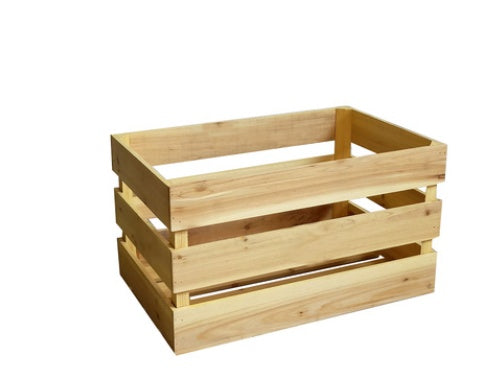 Wooden storage box and sundries basket by RenFan, home organization container with a natural wooden finish.