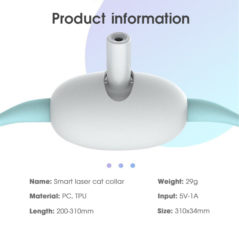 Aiqi automatic cat toy with smart laser collar, electric USB charging, interactive kitten toy for playful pet training and entertainment.