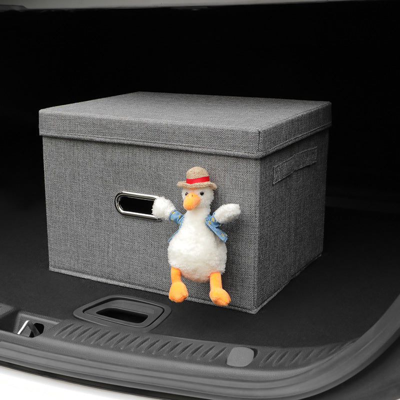 Aiqi car multi-purpose storage box with compartments for organized vehicle storage, shown in a clean, functional design.