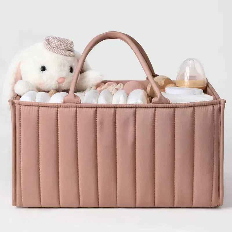 Baby Diaper Caddy Organizer, Stylish Storage Basket For Newborn Essentials And Diaper Station, Gift For Baby Shower And Registry Must-Have