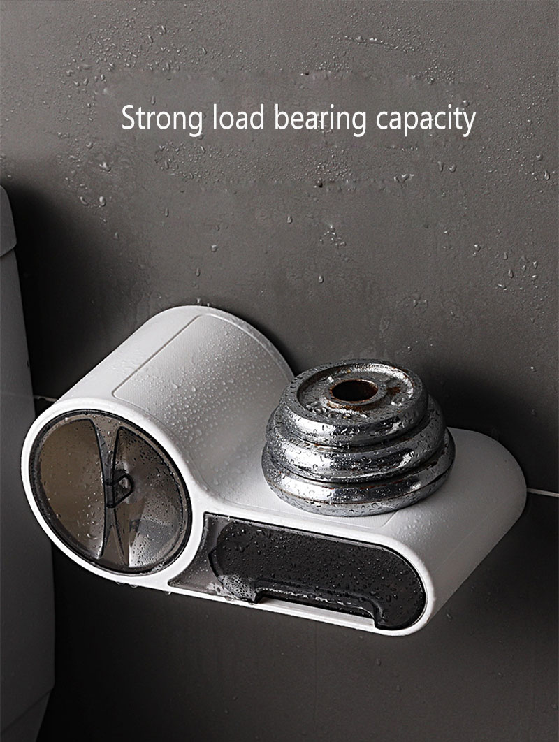 RenFan bathroom toilet roll holder mounted on wall, modern bathroom accessory for holding toilet paper.
