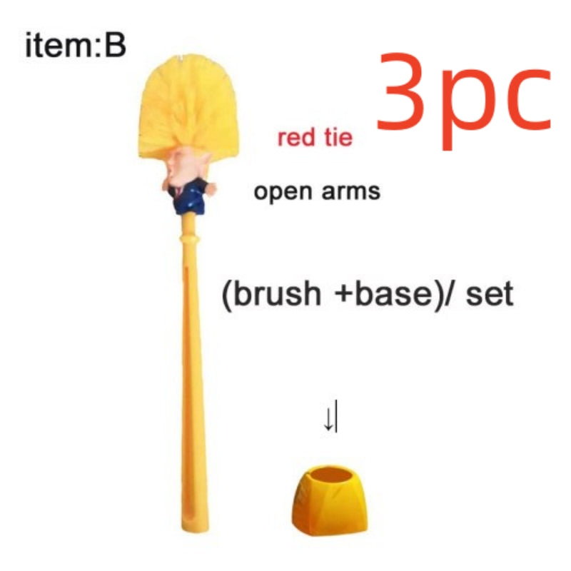 Funny Donald Trump toilet brush by RenFan, featuring a humorous Trump-themed handle, ideal for bathroom cleaning accessories.