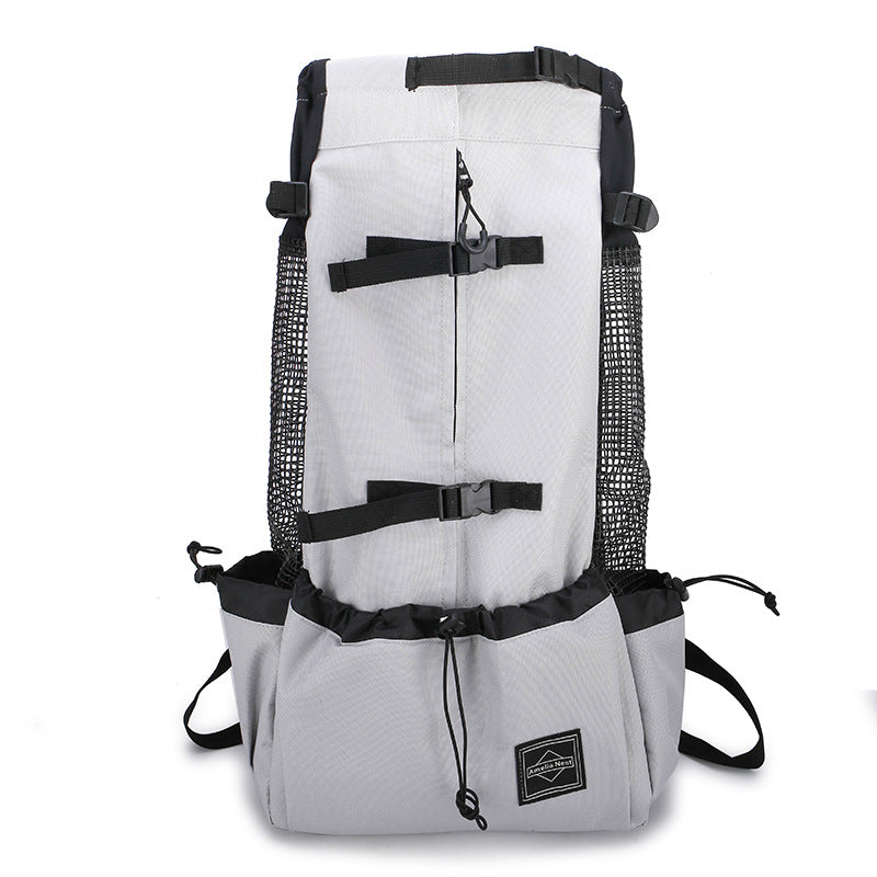 Aiqi pet dog carrier backpack for outdoor travel, featuring a double shoulder design, portable and suitable for small dogs.