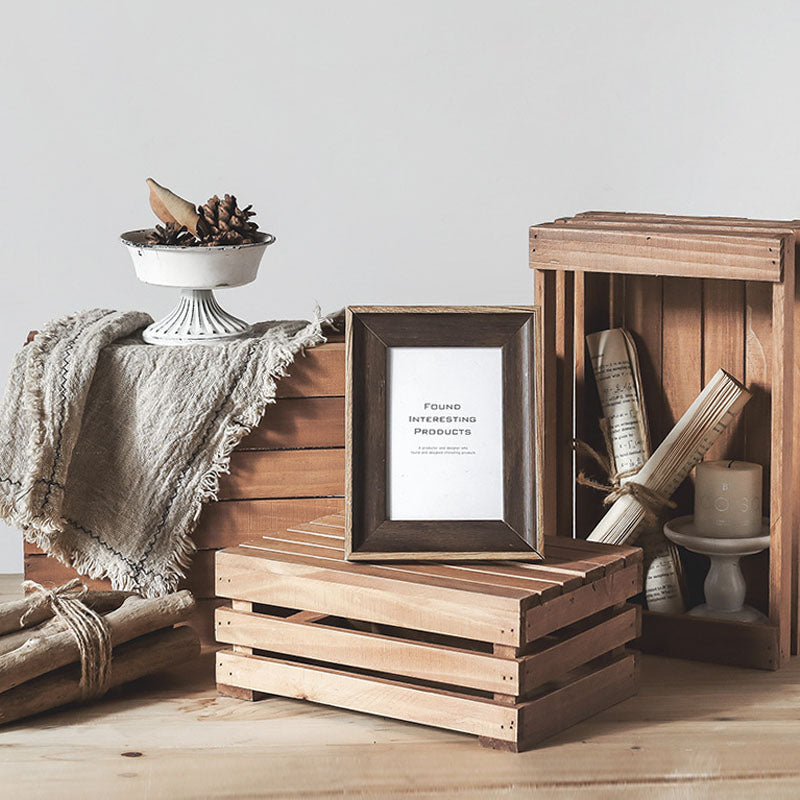 Wooden storage box and sundries basket by RenFan, ideal for home organization and household storage.